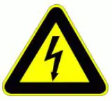 Collomix ROTA X.40 Biaxial Mixer Instructions - Warning of Electric shock icon