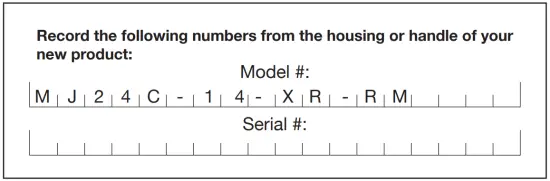 Model + Serial Numbers