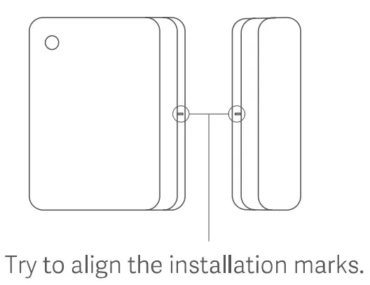 xiaomi MCCGQ02HL Door and Window Sensor 2 - marks