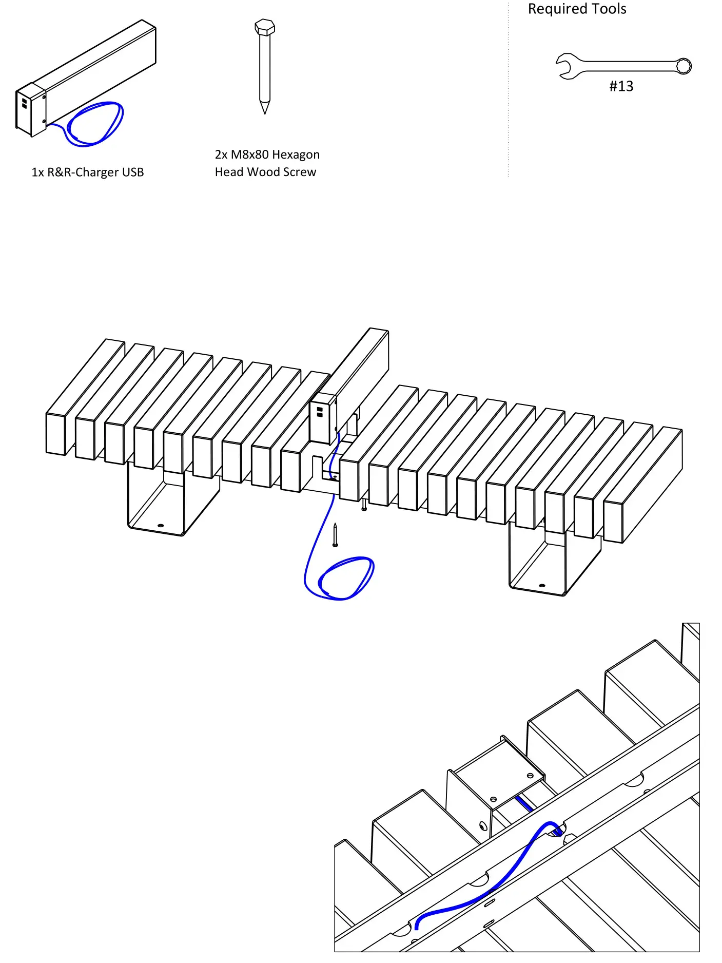 STREETLIFE SL2USBA0 USB Module for Charging Mobile Devices - STEP 2
