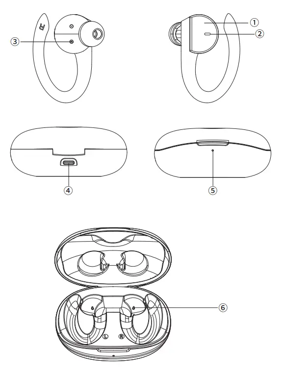 HolyHigh ET6 Wireless Earbuds Bluetooth headphones - overview