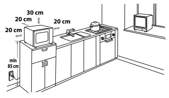 SHARP R 2235H Non Convection Microwave - TV reception