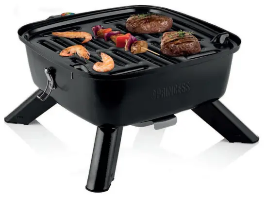 PRINCESS 01 112256 01 001 Portable Hybrid Barbecue