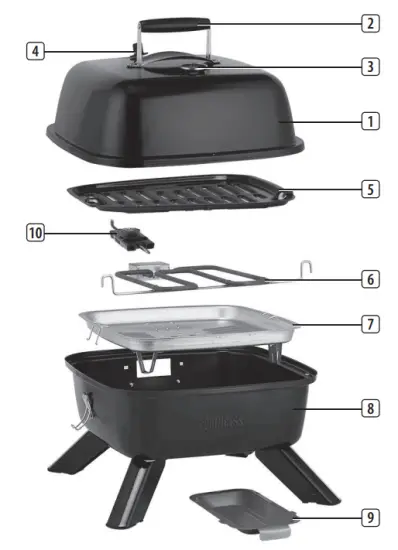PRINCESS 01 112256 01 001 Portable Hybrid Barbecue - fig