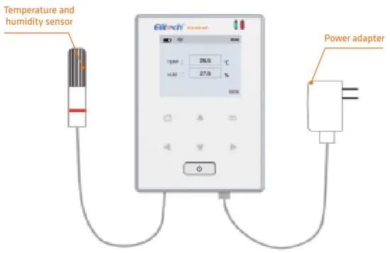 Elitech RCW 800 WiFi Temperature and Humidity Logger - power addetre