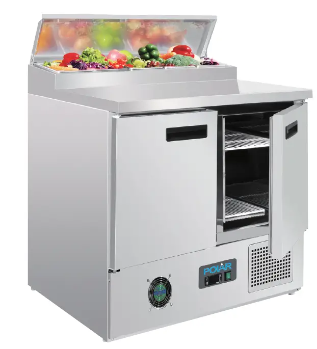 POLAR G604-A Stainless Steel Pizza Salad Prep Saladette Counter