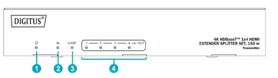 DIGITUS DS-55510- 4K- HDBase -1x4- HDMI- Extender -Splitter -Set -150 m -1