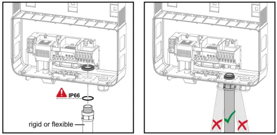 Fronius Symo 3 0 3 S Grid Connected Inverter - conduits are tightly