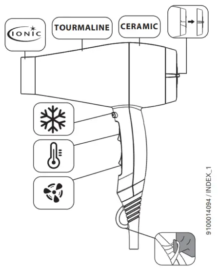 Rowenta CV6030 ECO Intelligence Hair Dryer