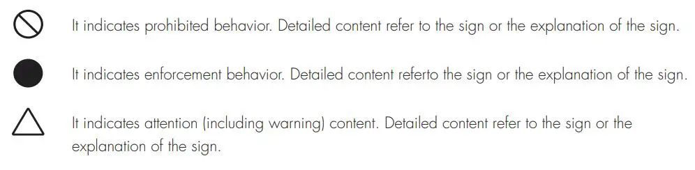 Cleanmate S 930 Robotic Vacuum Cleaner User Manual - Graphic and Sign explanation