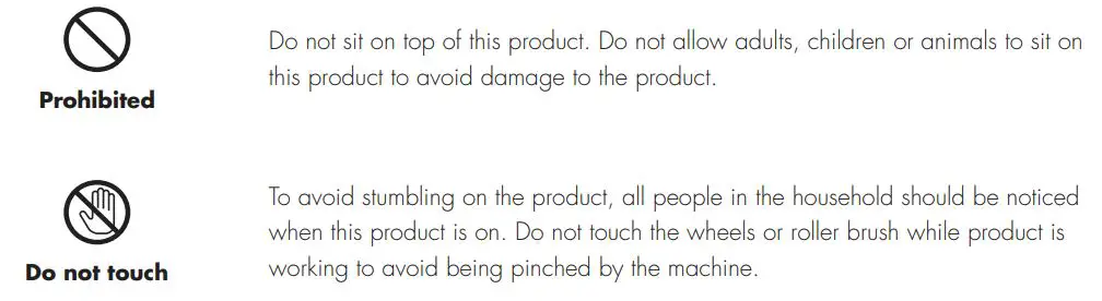 Cleanmate S 930 Robotic Vacuum Cleaner User Manual - Warning