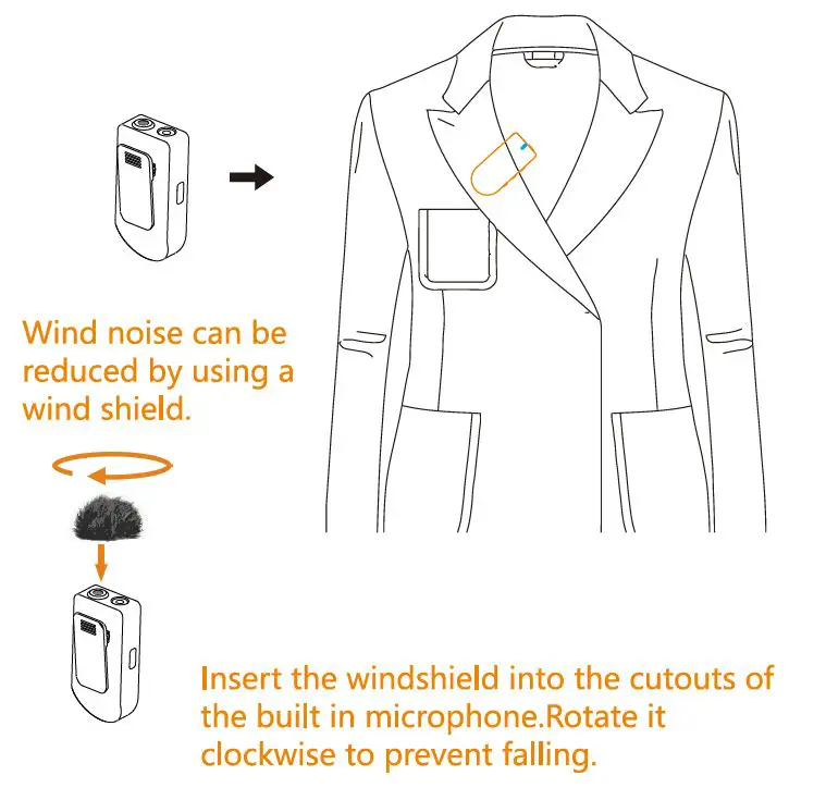 ZGCINE -ATOM -1V2 -Wireless -Lavalier -Microphone -9