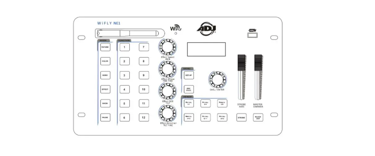 Adj Wifly Ne1 Wireless Dmx Controller User Manual