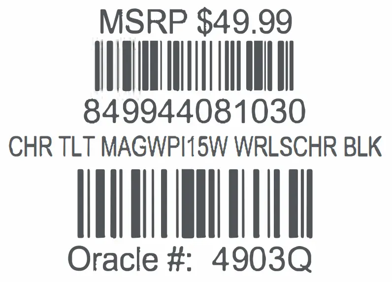 TYLT Marquee 15W MagSafe Compatible Charger - bar code