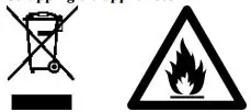 HOOVER City Combi E. User Manual - Disposan and Warning of fire icon
