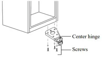 HOOVER City Combi E. User Manual - Remove the screws that secure the lower hinge