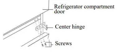 HOOVER City Combi E. User Manual - Remove the two screws that secure the center hinge