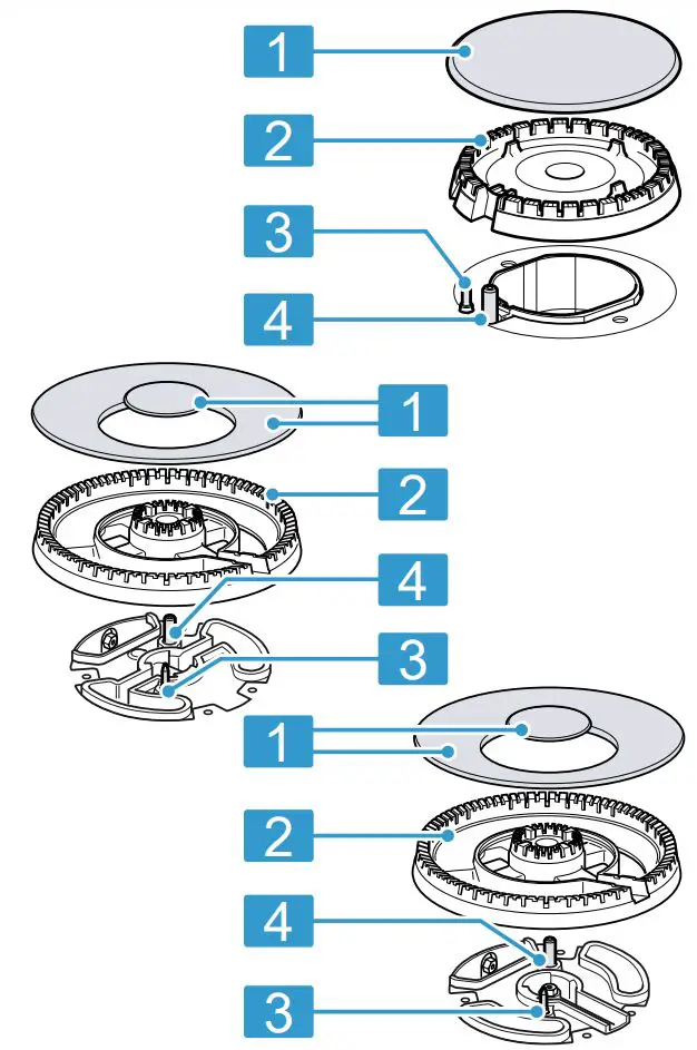 BOSCH PCC6A.B90 Built-in gas hob Instructions - Burner