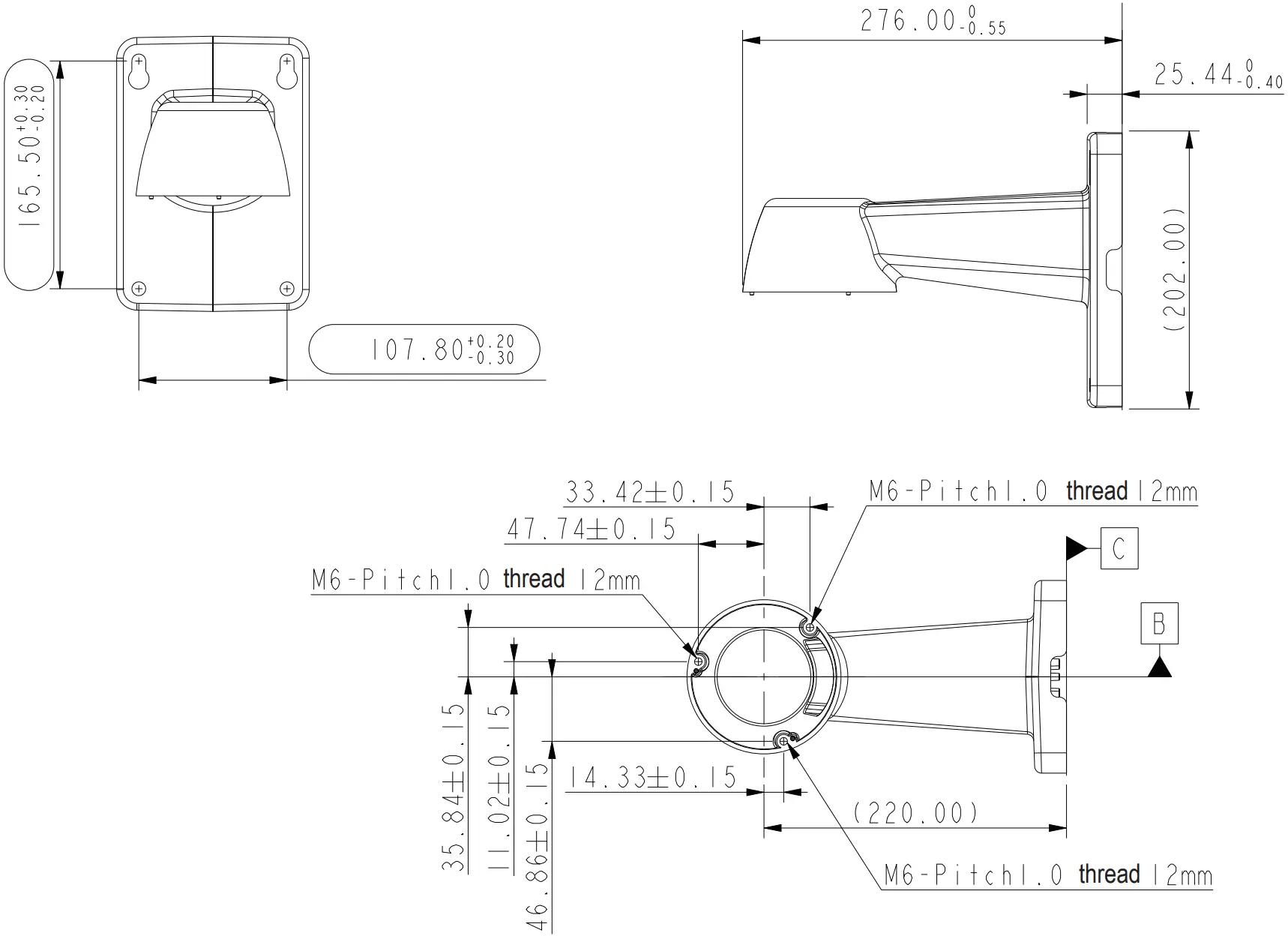 Mounting Hole Definitions for AM-21C
