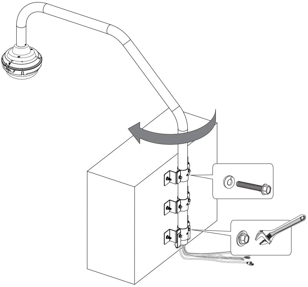Using The Parapet Mount Bracket