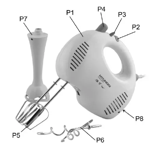 HYUNDAI-HM-638-3-in-1-Hand-Mixer-fig-1