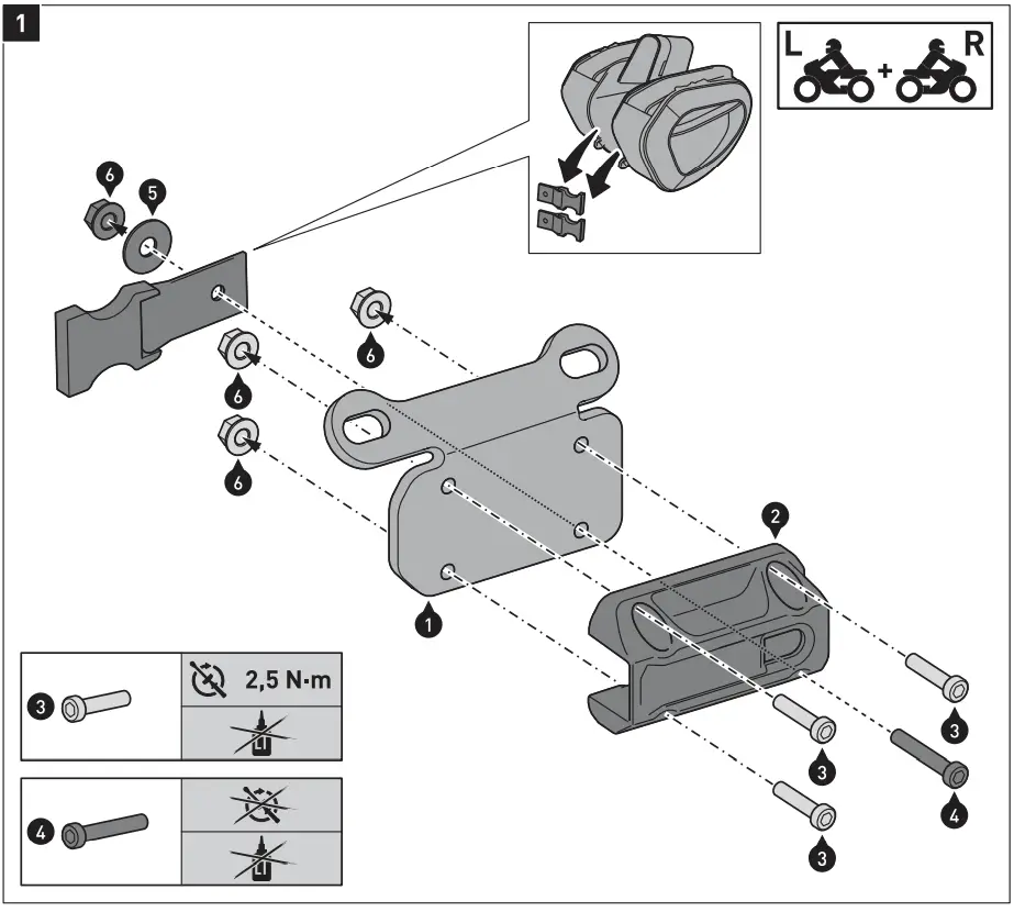 SW-MOTECH BC.HTA.07.740.31000 Pro Blaze H Saddlebag Set 3