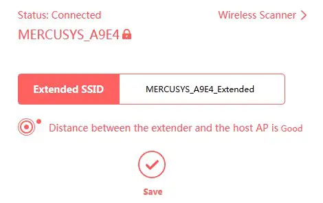 MERCUSYS 300Mbps Wi-FI Range Extender -Status