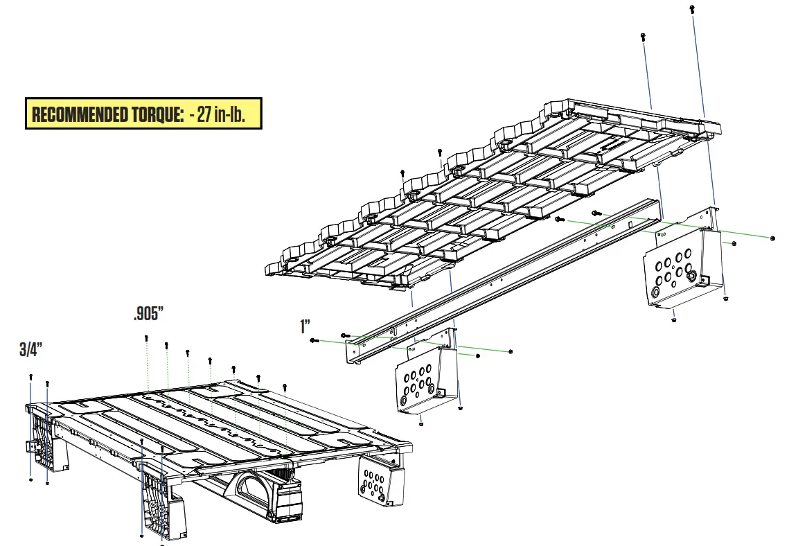 DECKED DR9 Dodge Ram 1500 AND 2500 RamBox Truck Bed Storage System - bolts connecting the corner