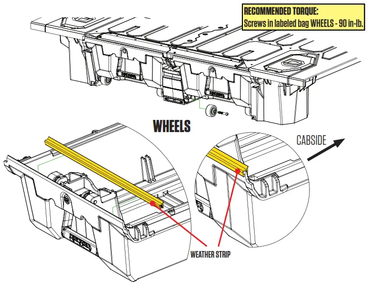 DECKED DR9 Dodge Ram 1500 AND 2500 RamBox Truck Bed Storage System - weatherstrip