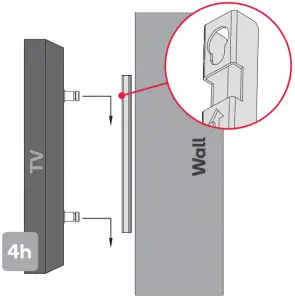 Optional wall-mounting installation 4h