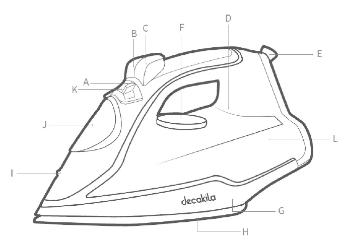 decakila-KEEN001W-Steam-Iron-Instruction-Manual-FIG-1