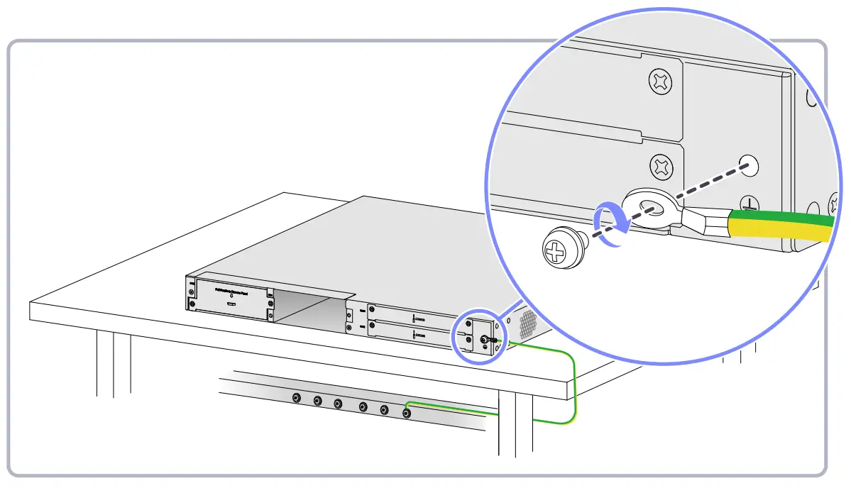 Connecting the grounding cable