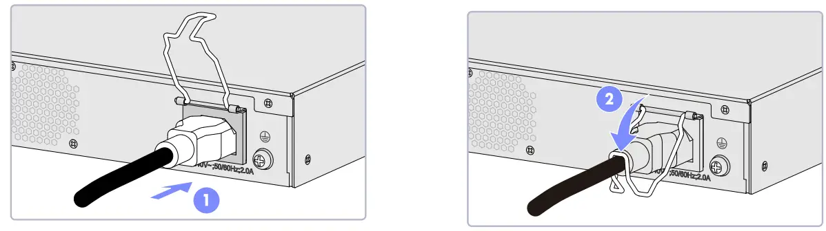 Connecting power cords