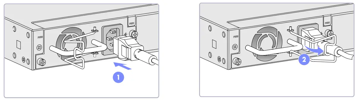 Connecting power cords