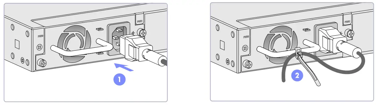 Connecting power cords