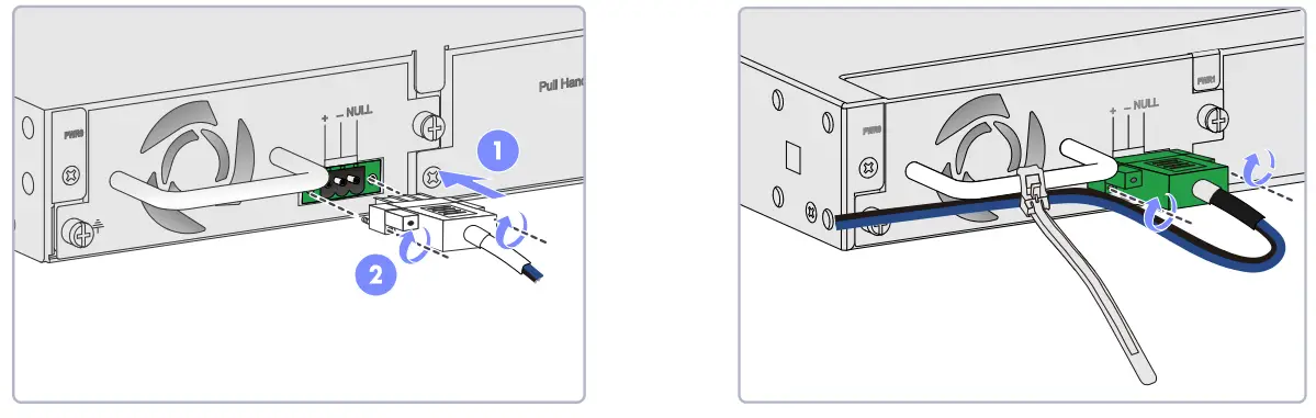 Connecting power cords