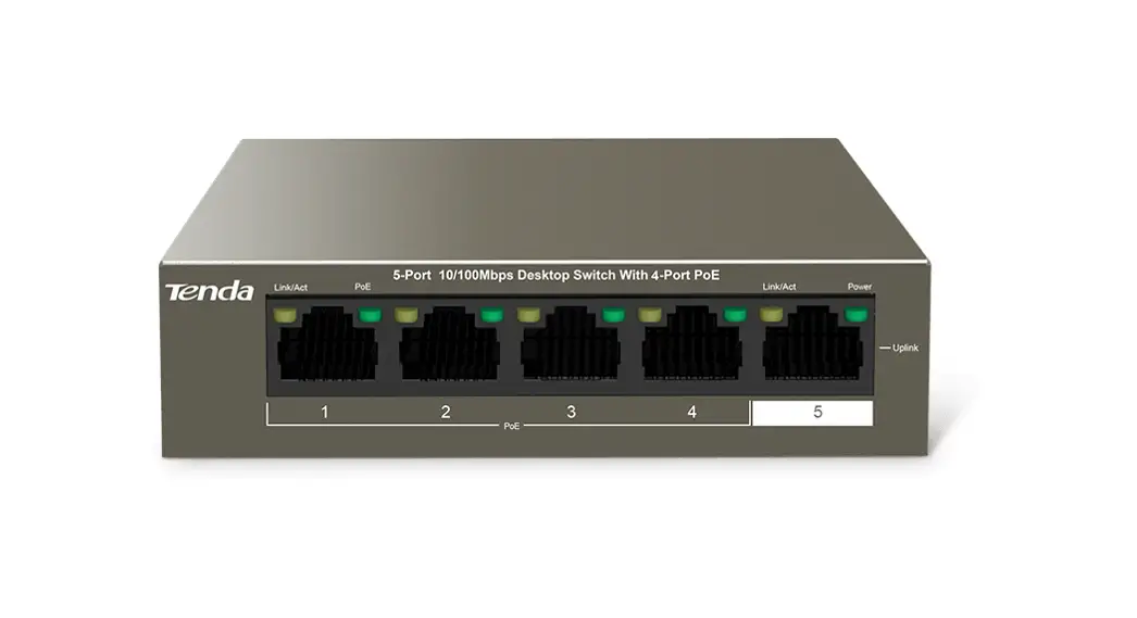 Tenda Tef1105p-4-38w 5-port 10-100mbps Desktop Switch With 4-port Poe Installation Guide