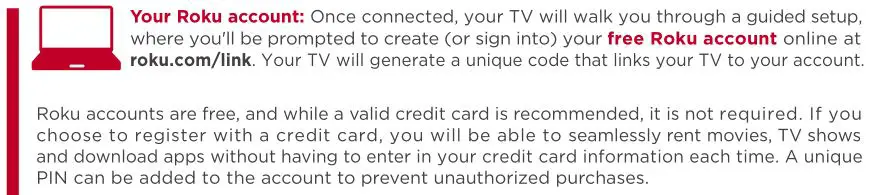 TCL 3-Series Roku TV S321,S325,S327 - free Roku account info