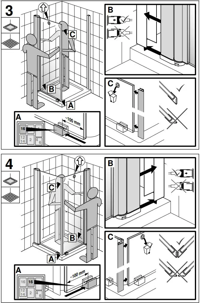 Gustavsberg DW8010SKA120W-61 Skandic RV 100 Rectangular Shower Instruction Manual - How to use