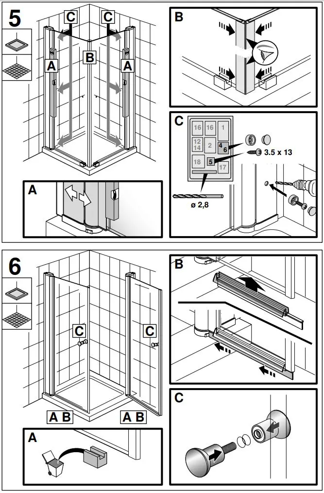Gustavsberg DW8010SKA120W-61 Skandic RV 100 Rectangular Shower Instruction Manual - How to use