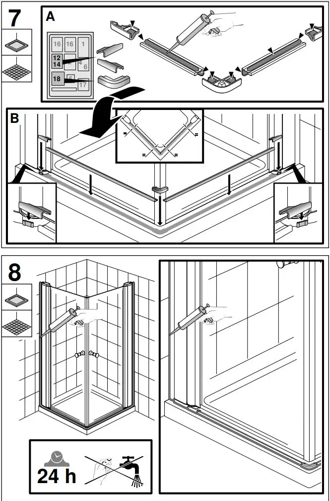 Gustavsberg DW8010SKA120W-61 Skandic RV 100 Rectangular Shower Instruction Manual - How to use