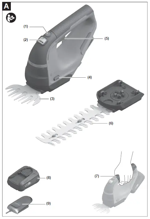 BOSCH AdvancedShear 18V-10 Cordless Grass Shears 4