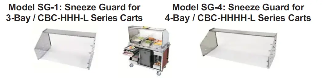 Cadco CBC-HHH-L7-4 Purple MobileServ 3 Bay Mobile Hot Buffet Cart 3