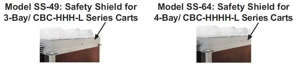 Cadco CBC-HHH-L7-4 Purple MobileServ 3 Bay Mobile Hot Buffet Cart 4