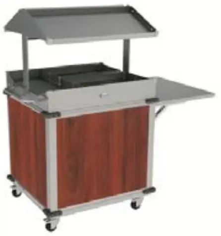 Cadco-CBC-GG-B4-L5 4-Bay-Grab-& Go-Mobile-Merchandising-Cart-Model / Patented