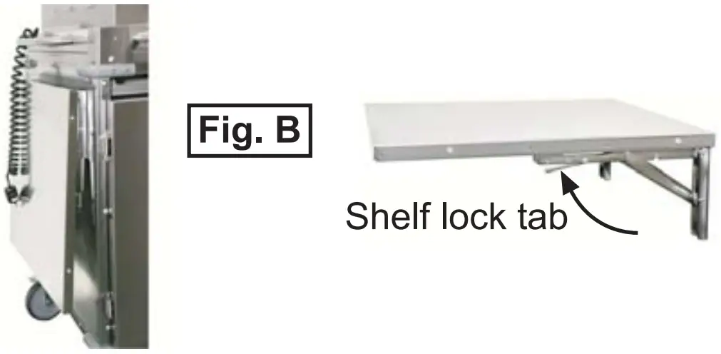 Cadco-CBC-GG-B4-L5 4-Bay-Grab-& Go-Mobile-Merchandising-Cart-Using instruction