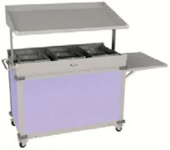 Cadco-CBC-GG-B4-L5 4-Bay-Grab-& Go-Mobile-Merchandising-Cart-Model / Patented