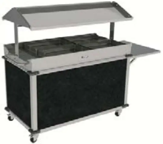 Cadco-CBC-GG-B4-L5 4-Bay-Grab-& Go-Mobile-Merchandising-Cart-Model / Patented