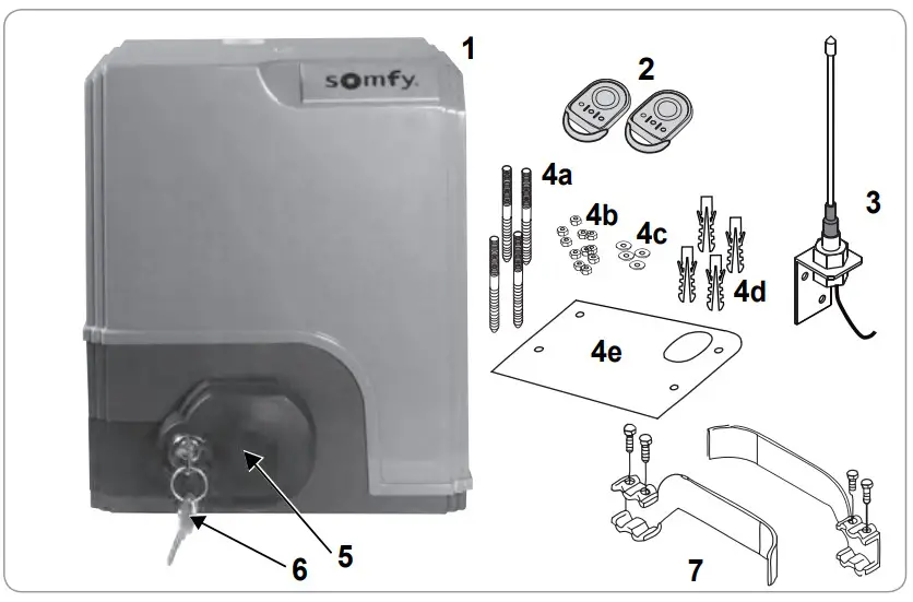 somfy Elixo 500 3S RTS 24V Comfort Pack - Figure 1
