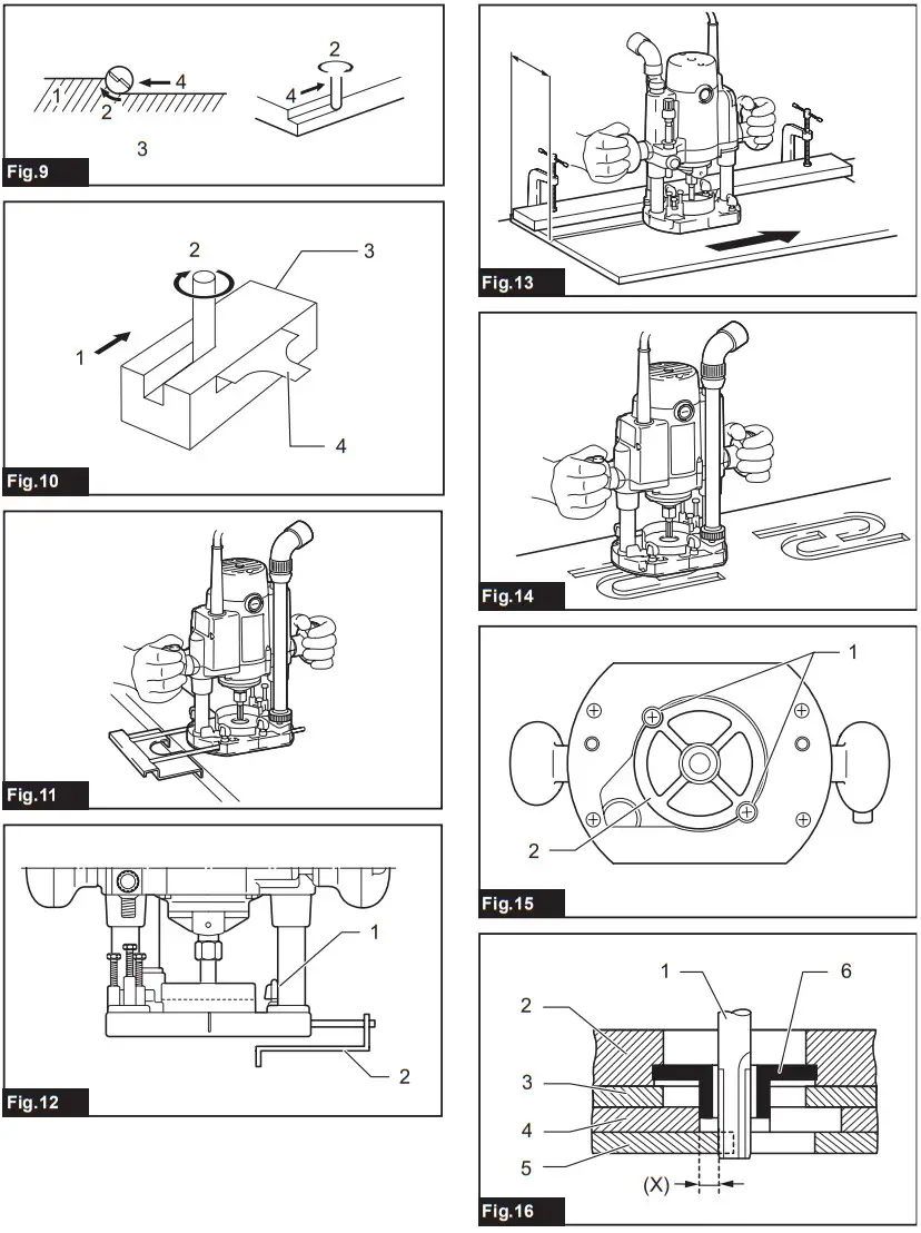 makita RP1111C 1 by 4 Inch Speed Control Plunge Router - Figure 2